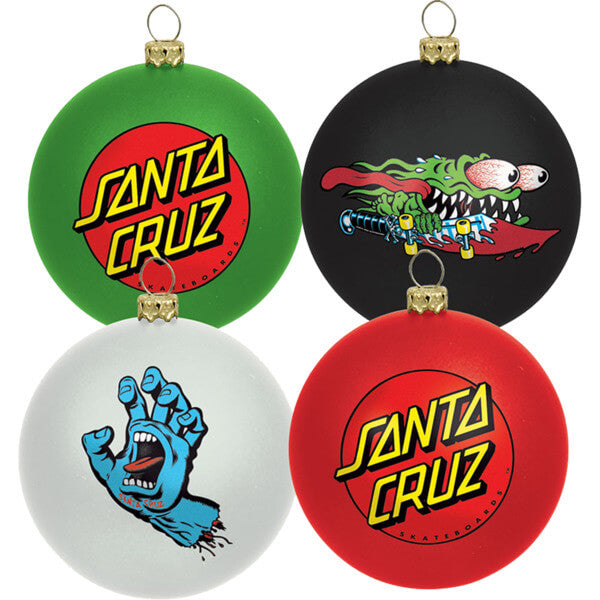 Christmas Santa Cruz Ornaments 4-Pack