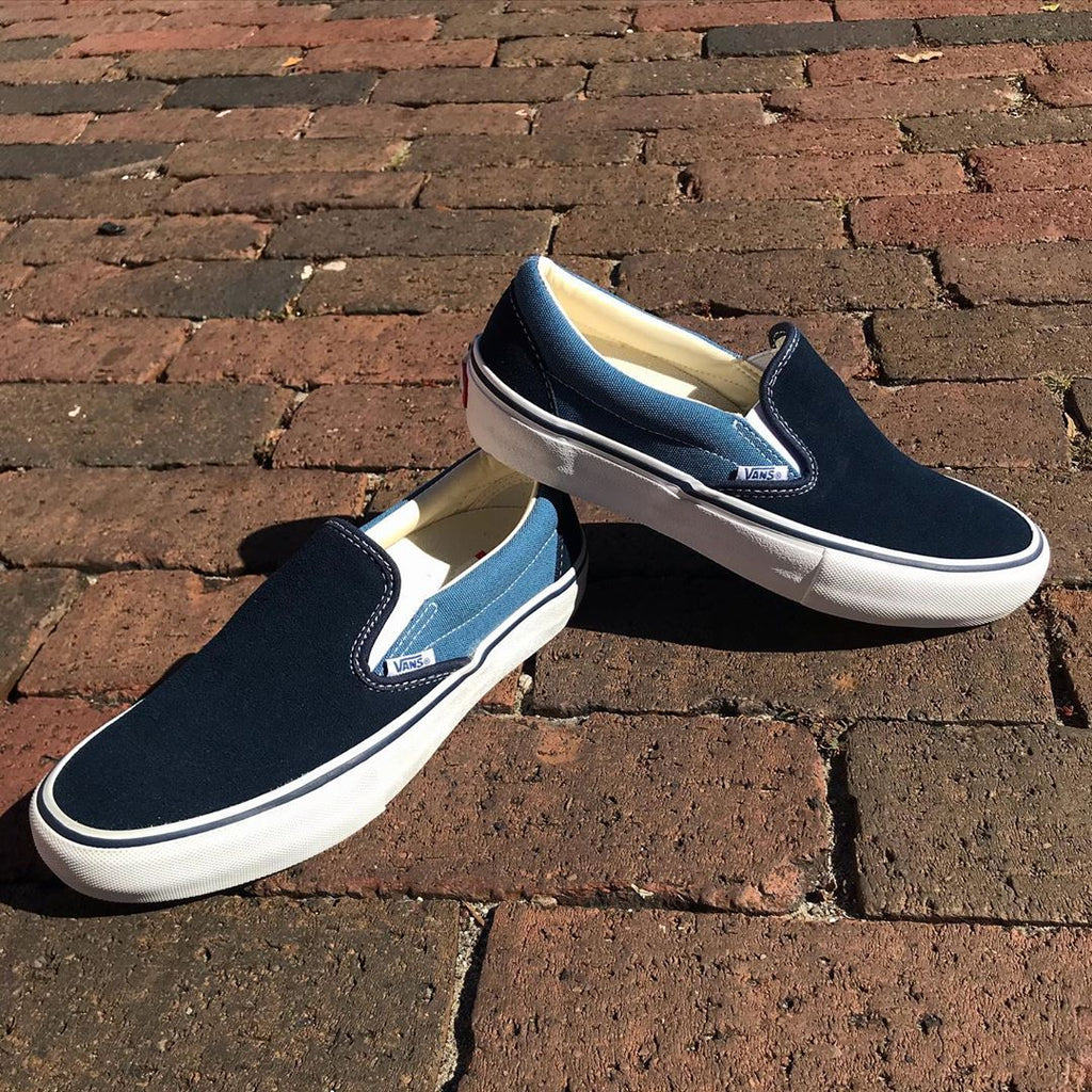 Vans slip on pro two tone navy Clearance